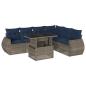 Preview: 7-teiliges Gartensofa-Set mit Kissen, grau, Polyrattan