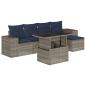 Preview: 6-teiliges Gartensofa-Set mit Kissen, grau, Polyrattan