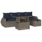 Preview: 6-teiliges Gartensofa-Set mit Kissen, grau, Polyrattan