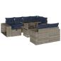 Preview: 11-teiliges Gartensofa-Set mit Kissen, grau, Polyrattan
