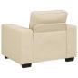 Preview: 3-teiliges Sofa-Set mit Kissen, cremefarbener Stoff