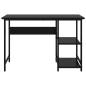Preview: Computertisch Schwarz 105x50x72 cm MDF und Metall