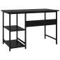 Preview: Computertisch Schwarz 105x50x72 cm MDF und Metall