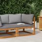 Preview: ARDEBO.de - Modular-Ecksofa mit Dunkelgrauen Kissen Akazie Massivholz
