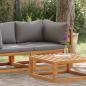 Preview: Modular-Ecksofa mit Dunkelgrauen Kissen Akazie Massivholz