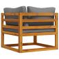Preview: Modular-Ecksofa mit Dunkelgrauen Kissen Akazie Massivholz