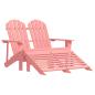 Preview: ARDEBO.de - Adirondack-Gartenbank 2-Sitzer mit Fu?teil Tannenholz Rosa