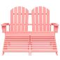 Preview: Adirondack-Gartenbank 2-Sitzer mit Fu?teil Tannenholz Rosa
