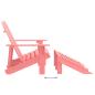 Preview: Adirondack-Gartenbank 2-Sitzer mit Fu?teil Tannenholz Rosa