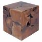 Preview: Hocker 4 Stk. Braun 40x40x45 cm Massivholz Teak