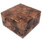 Preview: Hocker 4 Stk. Braun 40x40x45 cm Massivholz Teak
