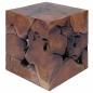 Preview: Hocker 4 Stk. Braun 40x40x45 cm Massivholz Teak