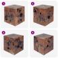 Preview: Hocker 4 Stk. Braun 40x40x45 cm Massivholz Teak