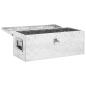 Preview: Aufbewahrungsbox Silbern 70x31x27 cm Aluminium