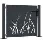 Preview: Gartentor Anthrazit 100x100 cm Stahl Gras-Design