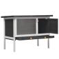 Preview: Kaninchenstall 1 Ebene Grau Holz