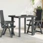 Preview: ARDEBO.de - Gartentisch Anthrazit 80x75x72 cm Kunststoff