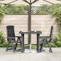 Preview: Gartentisch Anthrazit 80x75x72 cm Kunststoff