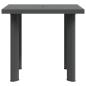 Preview: Gartentisch Anthrazit 80x75x72 cm Kunststoff