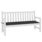 Preview: Gartenbank-Auflage Schwarz 150x50x3 cm Oxford-Gewebe