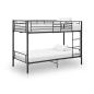Preview: Etagenbett Schwarz Metall 90?200 cm