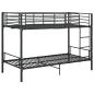 Preview: Etagenbett Schwarz Metall 90?200 cm