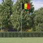 Preview: ARDEBO.de - Belgische Flagge mit Mast 6,08 m Aluminium