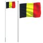 Preview: Belgische Flagge mit Mast 6,08 m Aluminium