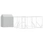 Preview: Outdoor-Hundezwinger mit Dach Silbern 6x6x2,5m Verzinkter Stahl
