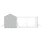 Preview: Outdoor-Hundezwinger mit Dach Silbern 6x6x2,5m Verzinkter Stahl