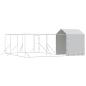 Preview: Outdoor-Hundezwinger mit Dach Silbern 6x6x2,5m Verzinkter Stahl