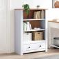 Preview: ARDEBO.de - B?cherregal Wei? 80 x 35 x 110 cm Massivholz Panama-Kiefer