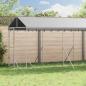 Preview: ARDEBO.de - Outdoor-Hundezwinger mit Dach Silbern 2x14x2,5 m Stahl Verzinkt