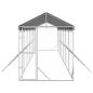 Preview: Outdoor-Hundezwinger mit Dach Silbern 2x14x2,5 m Stahl Verzinkt