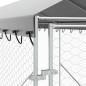 Preview: Outdoor-Hundezwinger mit Dach Silbern 2x14x2,5 m Stahl Verzinkt