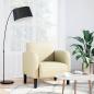 Preview: ARDEBO.de - Sessel mit Armlehnen Creme 54 cm Kunstleder