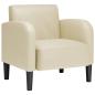 Preview: Sessel mit Armlehnen Creme 54 cm Kunstleder