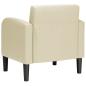 Preview: Sessel mit Armlehnen Creme 54 cm Kunstleder