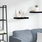 Preview: ARDEBO.de - Schweberegal Hochglanz-Schwarz 40x23,5x3,8 cm MDF
