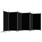 Preview: 6-tlg. Paravent Schwarz 520x180 cm Stoff