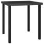 Preview: Garten-Essgruppe 5-teilig Schwarz Poly-Rattan