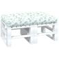 Preview: Palettenkissen Blattmuster 120x80x12 cm Stoff