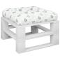 Preview: Palettenkissen Blattmuster 50x50x12 cm Stoff