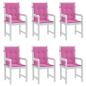 Preview: Niedriglehner-Auflagen 6 Stk. Rosa Stoff