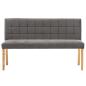 Preview: Bank 140 cm Grau Samt
