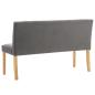 Preview: Bank 140 cm Grau Samt