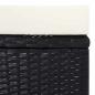 Preview: Garten-Liegestuhl mit Auflagen Poly Rattan Schwarz