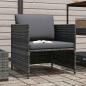Preview: Gartensofa mit Kissen Grau Poly Rattan