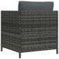 Preview: Gartensofa mit Kissen Grau Poly Rattan