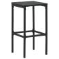 Preview: Barhocker mit Kissen 2 Stk. Schwarz Poly Rattan